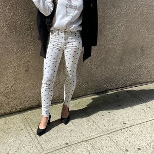 Pull and Bear Polkadots White Jeans ASOS